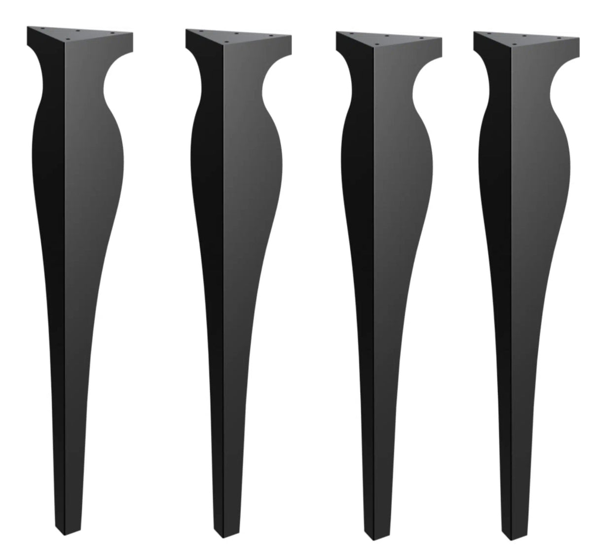 Picioare metalice mobilier,masa dinning, masuta cafea,comoda,consola, model clepsidra, set 4 bucati - BUZ.RO