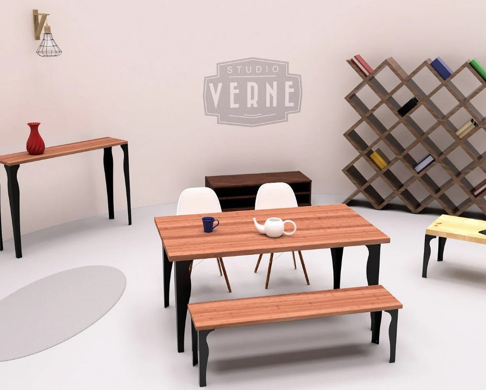 Picioare metalice mobilier,masa dinning, masuta cafea,comoda,consola, model clepsidra, set 4 bucati - BUZ.RO