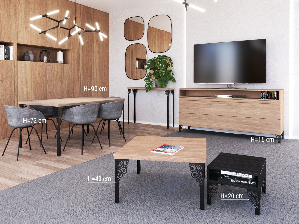 Picioare metalice mobilier,masa dinning, masuta cafea,comoda,consola, model flower, set 4 buc - BUZ.RO