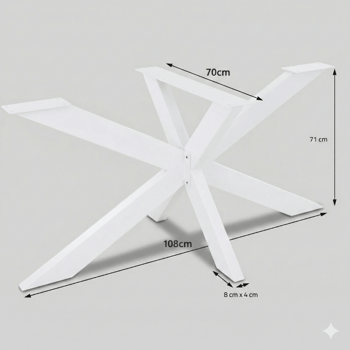 Picior metalic masa spider, negru, bucatarie/dining, 70x71x108cm - BUZ.RO