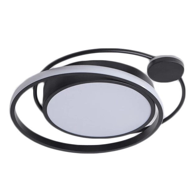 Plafoniera lustra LED, moderna, aluminiu, 3 culori, telecomanda integrata, 37X46.5 cm