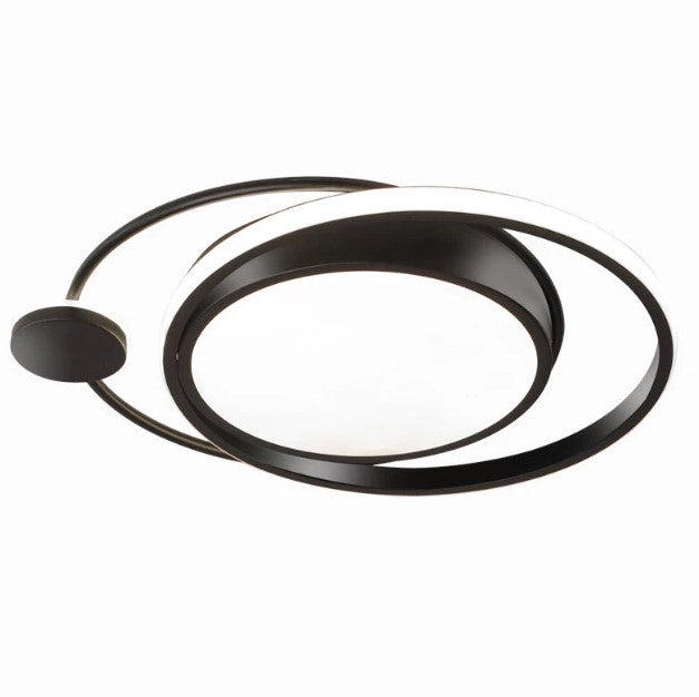 Plafoniera lustra LED, moderna, aluminiu, 3 culori, telecomanda integrata, 37X46.5 cm