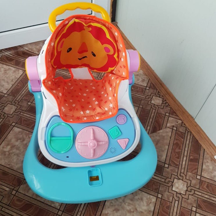 Premergator cu antepremergator 4 in 1 convertibil, centru de activitati cu lumini si sunete, cu jucarii detasabile, maner, 0 - 36 luni, leu, multicolor - BUZ.RO