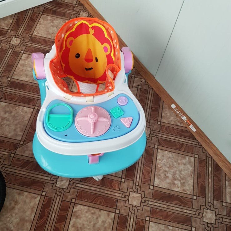 Premergator cu antepremergator 4 in 1 convertibil, centru de activitati cu lumini si sunete, cu jucarii detasabile, maner, 0 - 36 luni, leu, multicolor - BUZ.RO