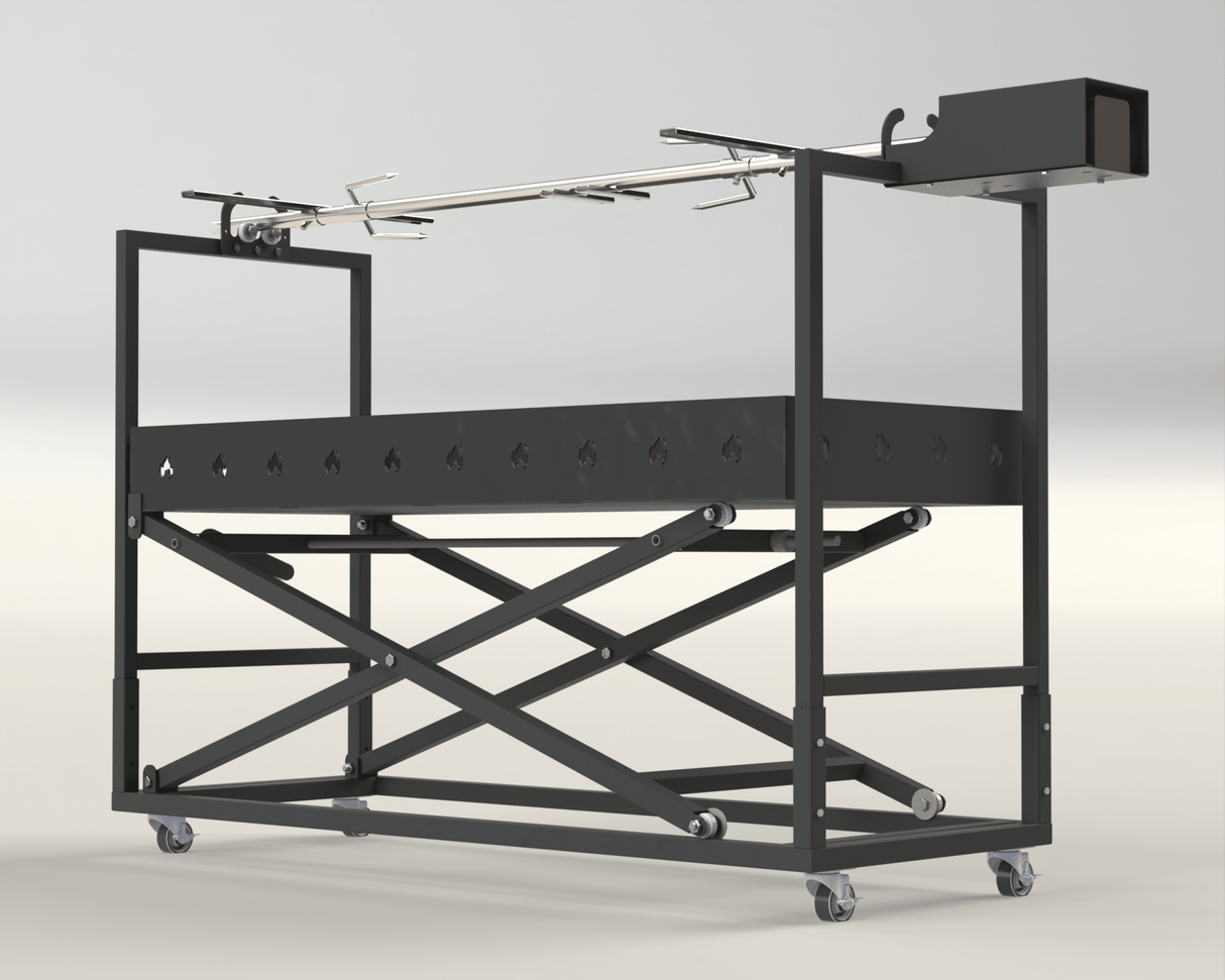 Protap Rotisor inox ,electric profesional 100 kg , porc ,purcel,vitel,berbecut,berbec ,cu focar reglabil, 160 cm x 60 cm - BUZ.RO