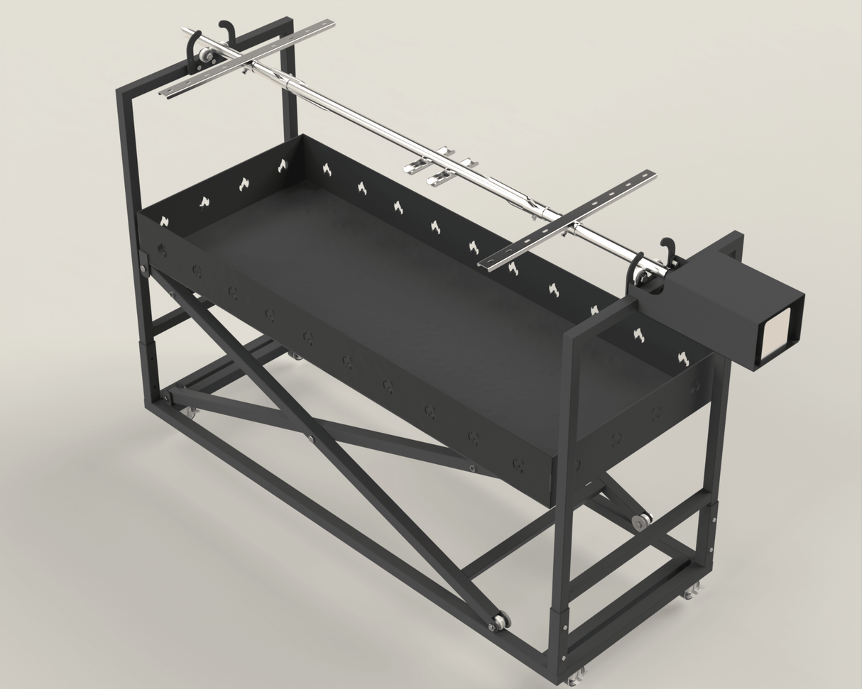Protap Rotisor inox ,electric profesional 100 kg , porc ,purcel,vitel,berbecut,berbec ,cu focar reglabil, 160 cm x 60 cm - BUZ.RO