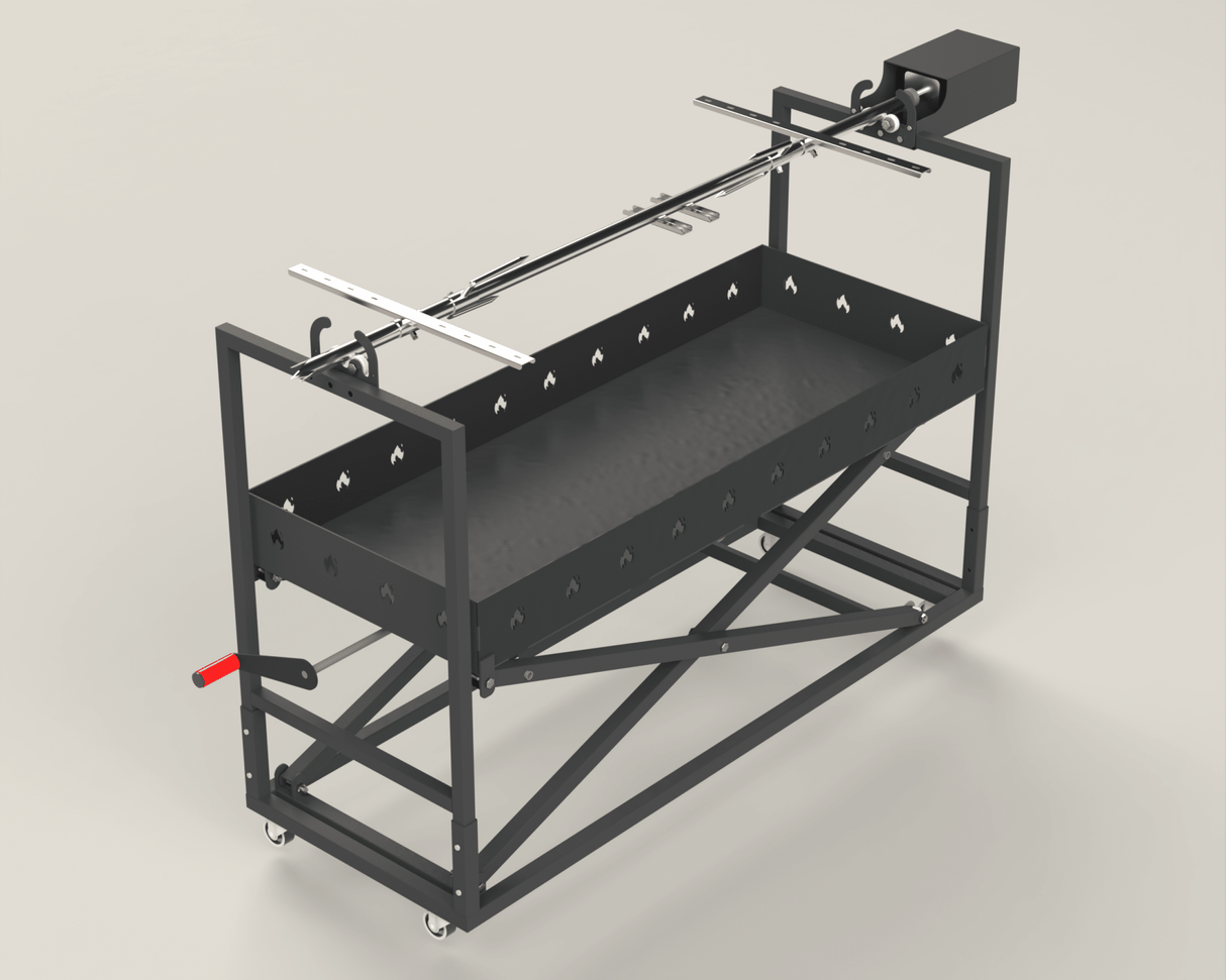 Protap Rotisor inox ,electric profesional 100 kg , porc ,purcel,vitel,berbecut,berbec ,cu focar reglabil, 160 cm x 60 cm - BUZ.RO