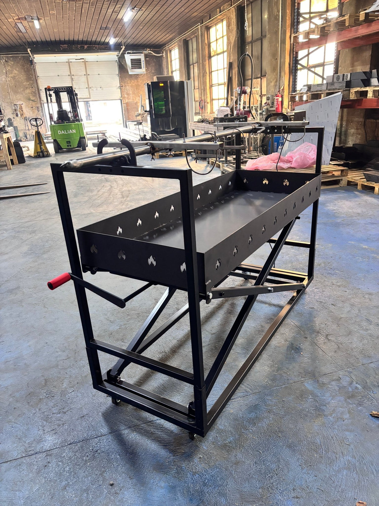 Protap Rotisor inox ,electric profesional 100 kg , porc ,purcel,vitel,berbecut,berbec ,cu focar reglabil, 160 cm x 60 cm - BUZ.RO