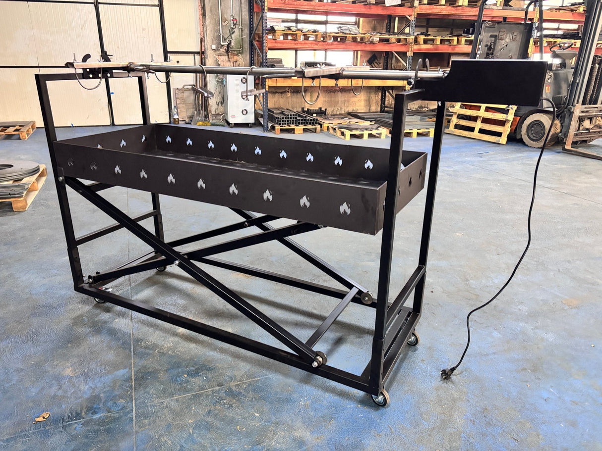 Protap Rotisor inox ,electric profesional 100 kg , porc ,purcel,vitel,berbecut,berbec ,cu focar reglabil, 160 cm x 60 cm - BUZ.RO