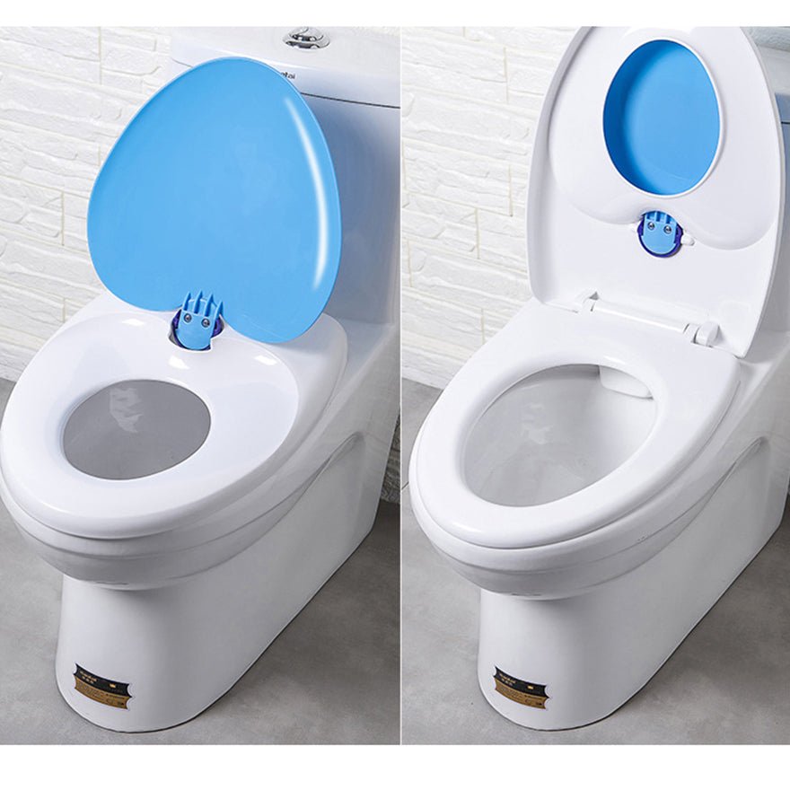 Reductor WC copii portabil, suprafata de siguranta antialunecare, antiderapant, albastru, forma lacrima, 45L x 37l cm - BUZ.RO