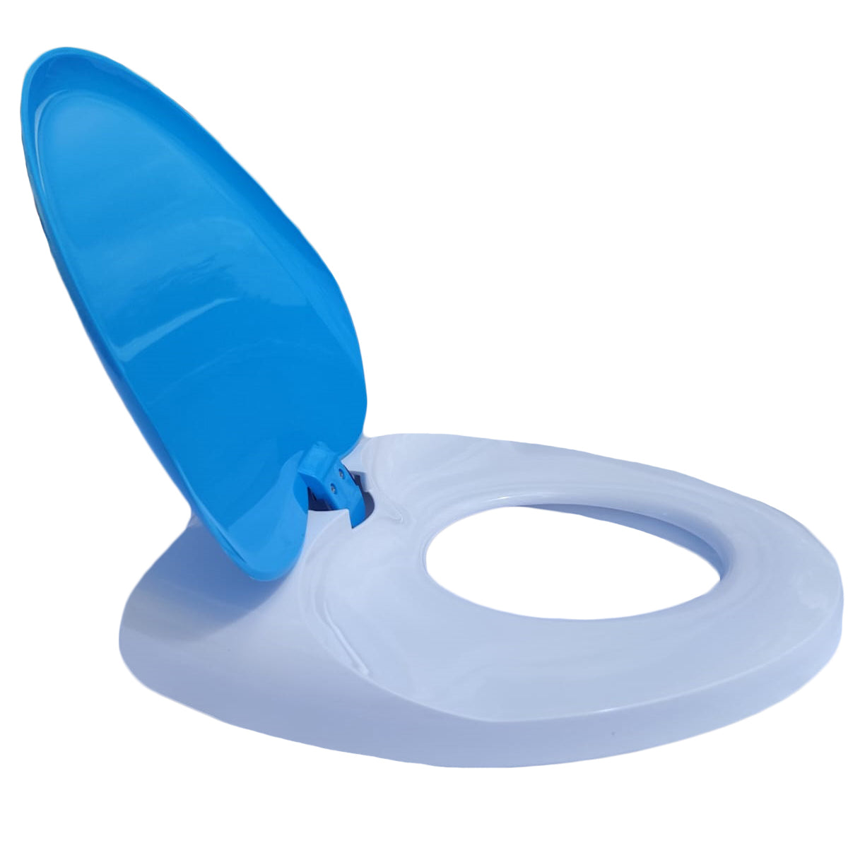 Reductor WC copii portabil, suprafata de siguranta antialunecare, antiderapant, albastru, forma lacrima, 45L x 37l cm