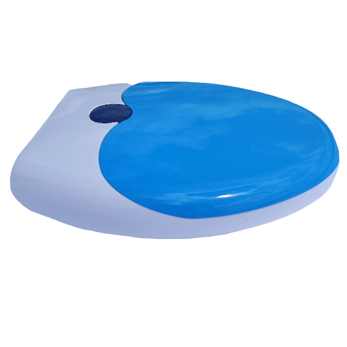 Reductor WC copii portabil, suprafata de siguranta antialunecare, antiderapant, albastru, forma lacrima, 45L x 37l cm