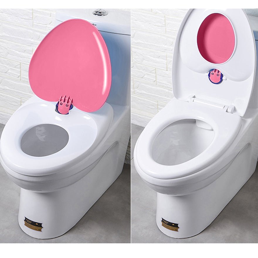 Reductor WC copii portabil, suprafata de siguranta antialunecare, antiderapant, roz, forma ovala, 45Lx38l cm - BUZ.RO