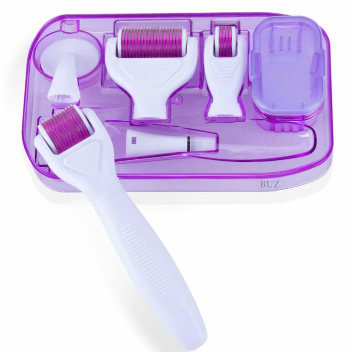 Aparat facial pentru fata, Derma roller, microblending, ace din titan, masaj, regenerare, set masaj facial