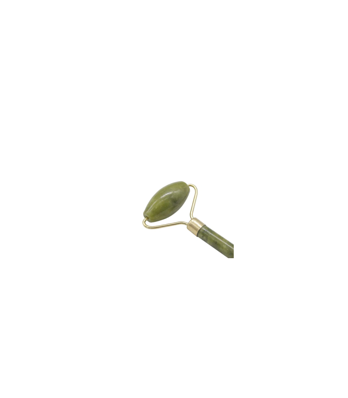 Rola masaj facial antirid, anticearcane, lifting, jad natural, aparat electric, gua sha, verde, 145 mm