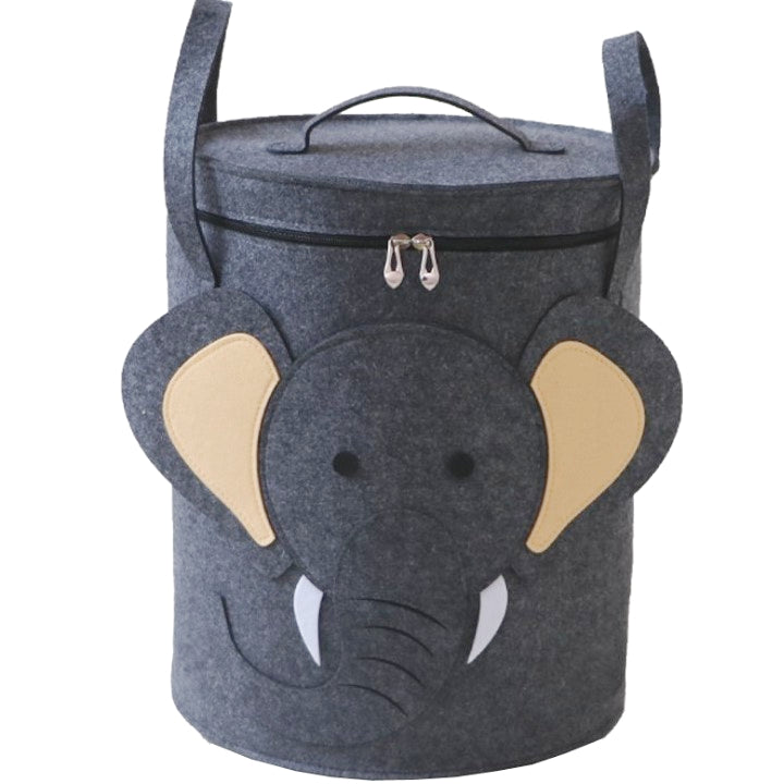 Sac 2in1, pentru depozitare si transport jucarii, diametru 150 cm, model elefant