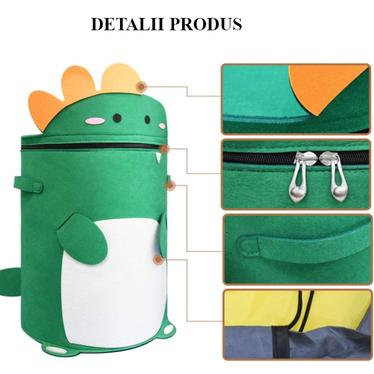 Sac 2in1, pentru depozitare si transport jucarii, diametru 150 cm, model  dinozaur