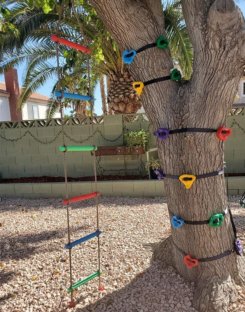 Scara de catarat pentru copii cu 6 trepte colorate cu centura si carlige incluse, max 80kg - BUZ.RO