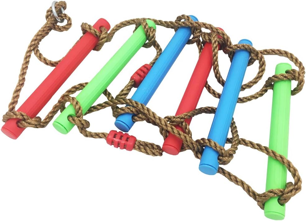 Scara de catarat pentru copii cu 6 trepte colorate cu centura si carlige incluse, max 80kg - BUZ.RO