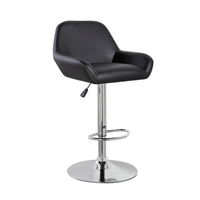 Scaun bar / bucatarie / salon cu inaltime ajustabila, husa piele ecologica , suport picioare - BUZ.RO