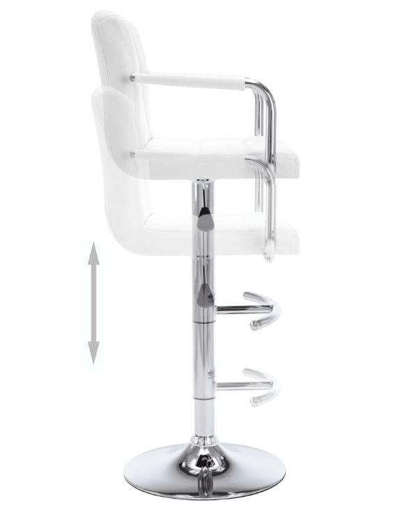 Scaun bar | salon | rotativ cu inaltime reglabila | manere cu husa | piele ecologica - BUZ.RO