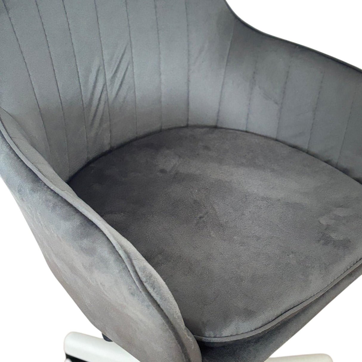 Scaun birou, modern, din catifea, cu inaltime reglabila intre 30 - 40 cm - BUZ.RO