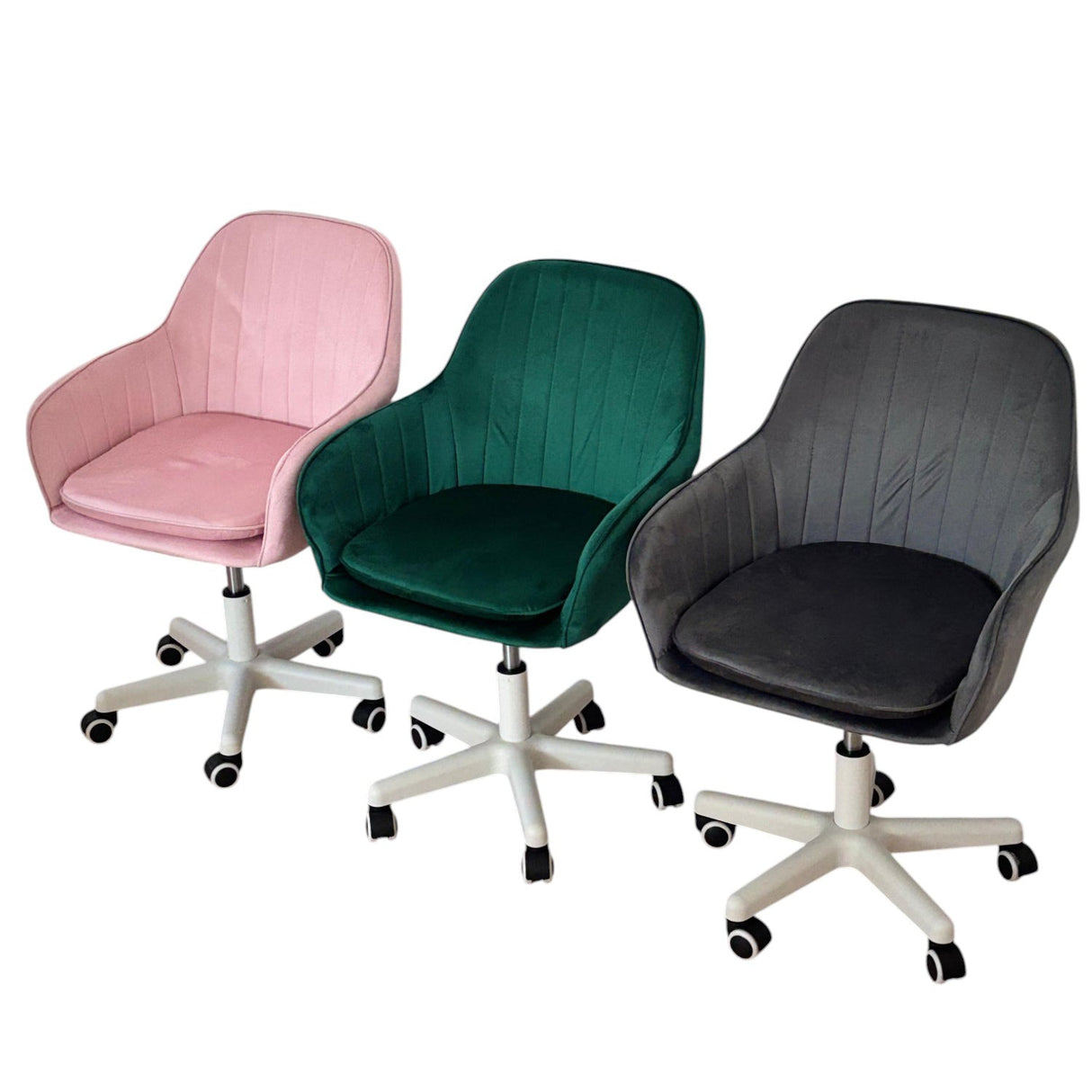 Scaun birou, modern, din catifea, cu inaltime reglabila intre 30 - 40 cm - BUZ.RO