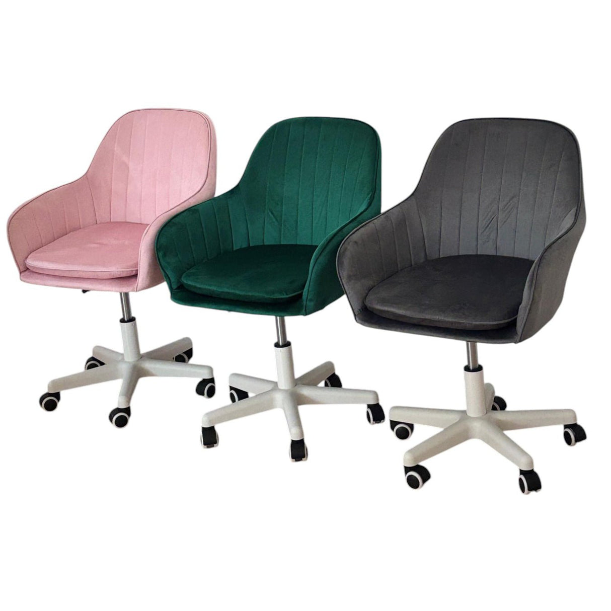 Scaun birou, modern, din catifea, cu inaltime reglabila intre 30 - 40 cm - BUZ.RO