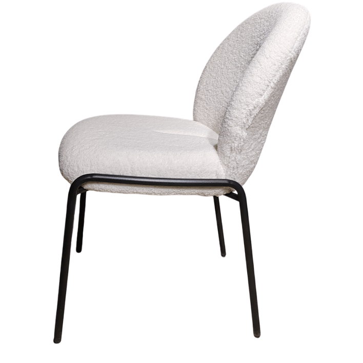 Scaun bucatarie, scaun bar, scaun dining, scaun tapitat, 52x62x87 cm, alb - BUZ.RO