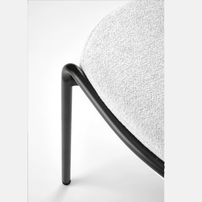 Scaun bucatarie, scaun bar, scaun dining, scaun tapitat, 52x62x87 cm, alb - BUZ.RO