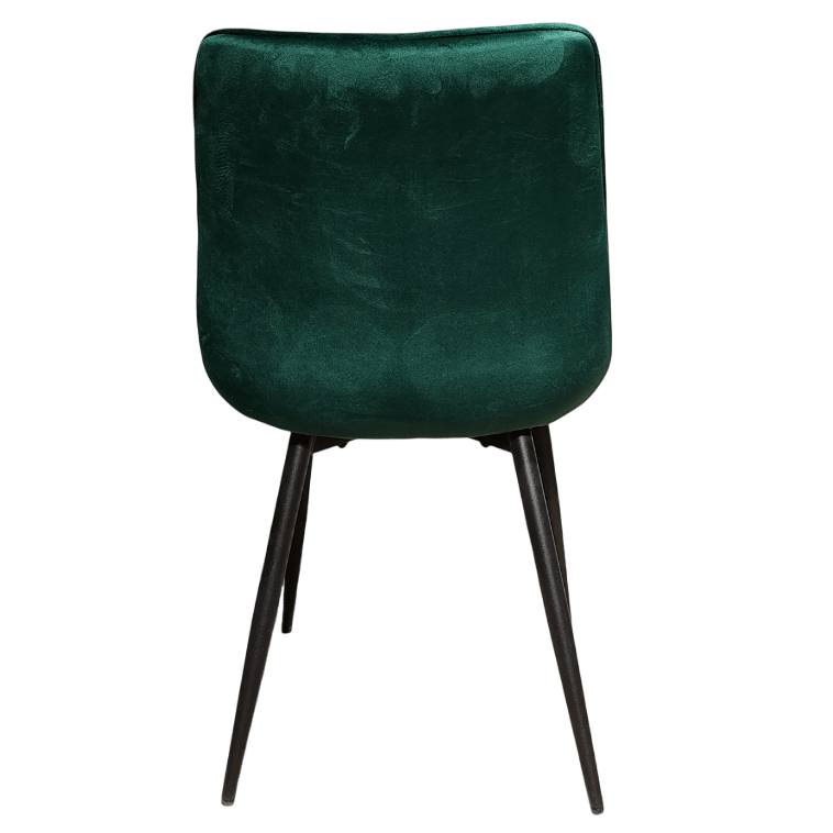 Scaun bucatarie, scaun bar, scaun dining, scaun tapitat, cadru metalic, perna burete, elegant, ergonomic, verde - BUZ.RO