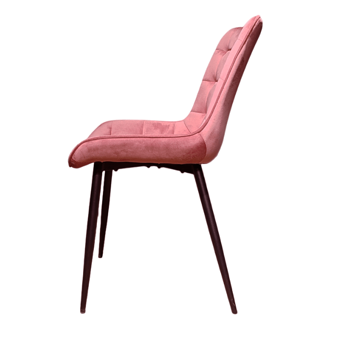 Scaun catifea, scaun bucatarie, scaun bar, scaun dining, scaun tapitat, cadru metalic, perna burete, elegant, ergonomic 85.5x 46 cm - BUZ.RO