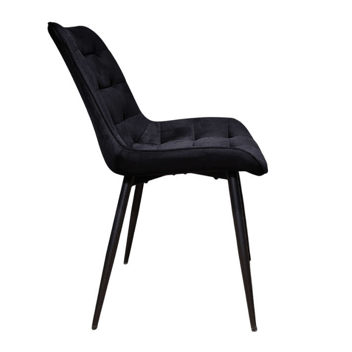 Scaun catifea, scaun bucatarie, scaun bar, scaun dining, scaun tapitat, cadru metalic, perna burete, elegant, ergonomic 85.5x 46 cm - BUZ.RO