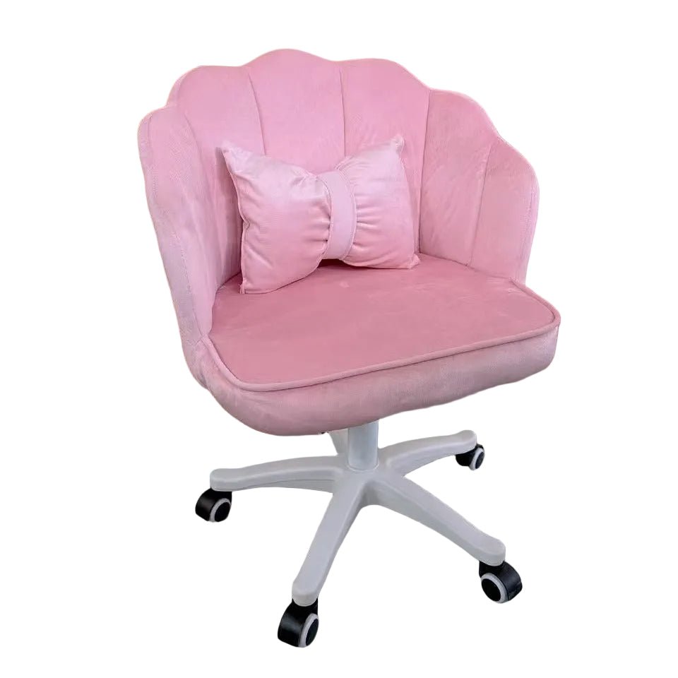 Scaun hidraulic, cu spatar, roti, catifea, birou, bar, salon, cosmetica, manichiura, pedichiura, 60l x 83h cm - BUZ.RO