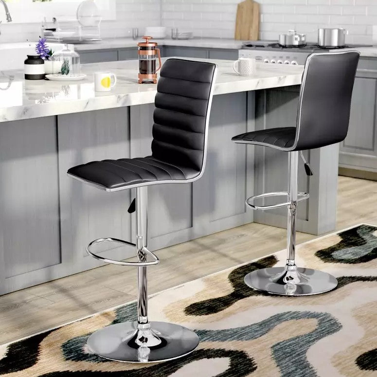 Scaun salon bar cu inaltime reglabila intre 64-84 cm, dimensiuni 116x44 cm