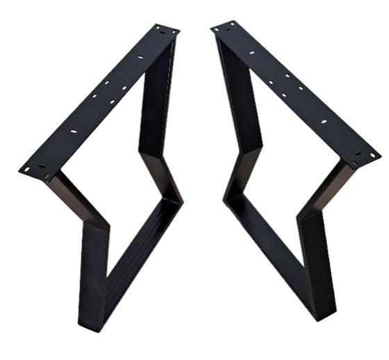 Picioare metalice masa, set metal, 2 bucati, mobilier dining, 65 x  73 x 8 cm