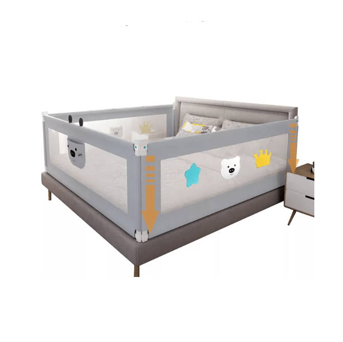 Set 4 bariere protectie culisante pentru pat, inaltime reglabila 68 - 98 cm, 160 cm 180 cm 200 cm - BUZ.RO