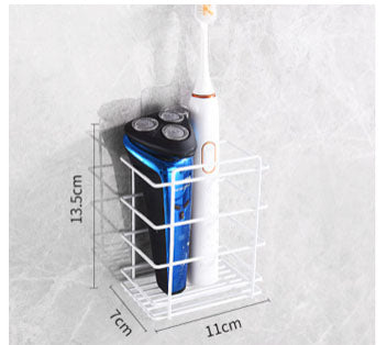 Set raft baie, cu carlige, suporturi pentru sapun, usor de instalat pe perete, fara gaurire, 4 piese