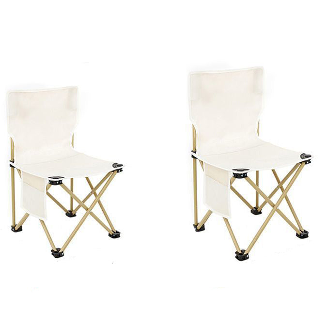 Set camping cu masa si 2 scaune pliabile, cu geanta de transport, aluminiu, aurie, 53x51x50 cm