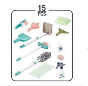 Set curatenie copii , cu matura si pamatuf , set 15 piese - BUZ.RO