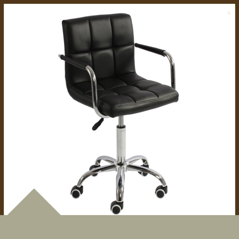 Set de 2 scaune birou, cu roti, inaltime reglabila intre 43-53 cm,103x42cm, negru