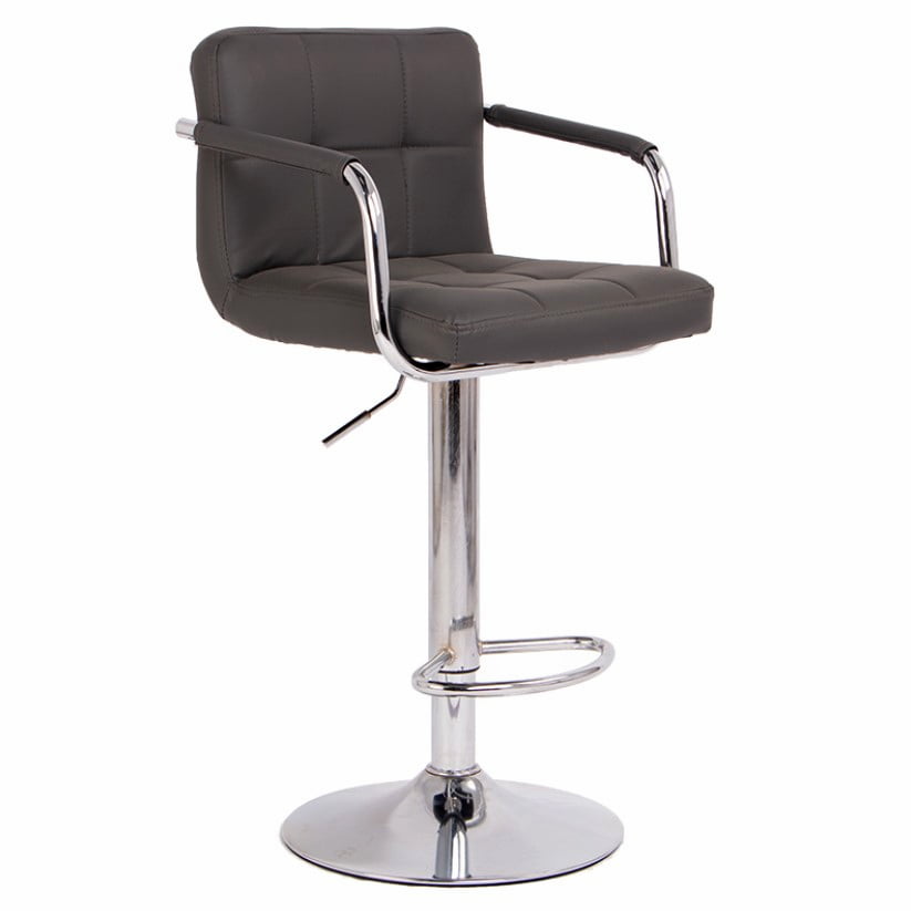 Set de 2 scaune salon bar, inaltime reglabila intre 64-84 cm, dimensiuni 116 x 43cm, negru