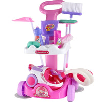 Set curatenie copii, educativ si interactiv, 12 piese, aspirator inclus, matura, faras, 51cmx29cmx27.5cm