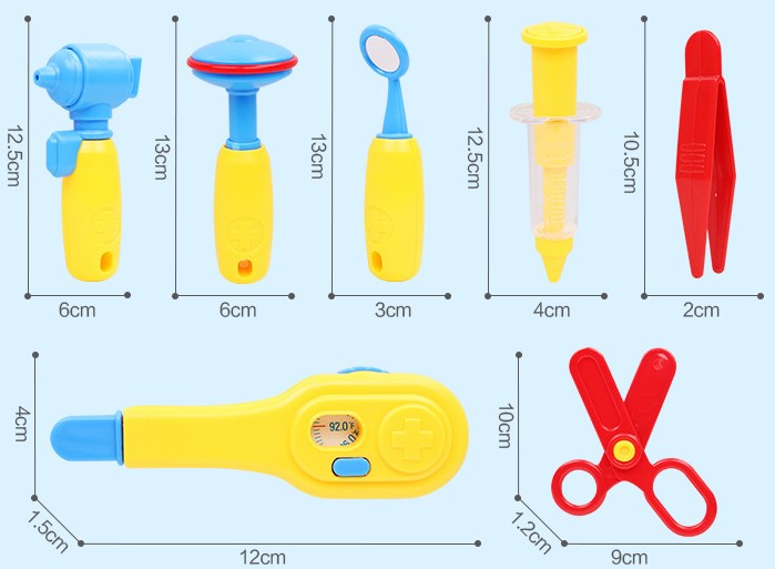 Trusa medicala copii, trusa doctor copii ,medic cu valiza portabila , foarfeca, ochelari ,interactiva , 13 piese