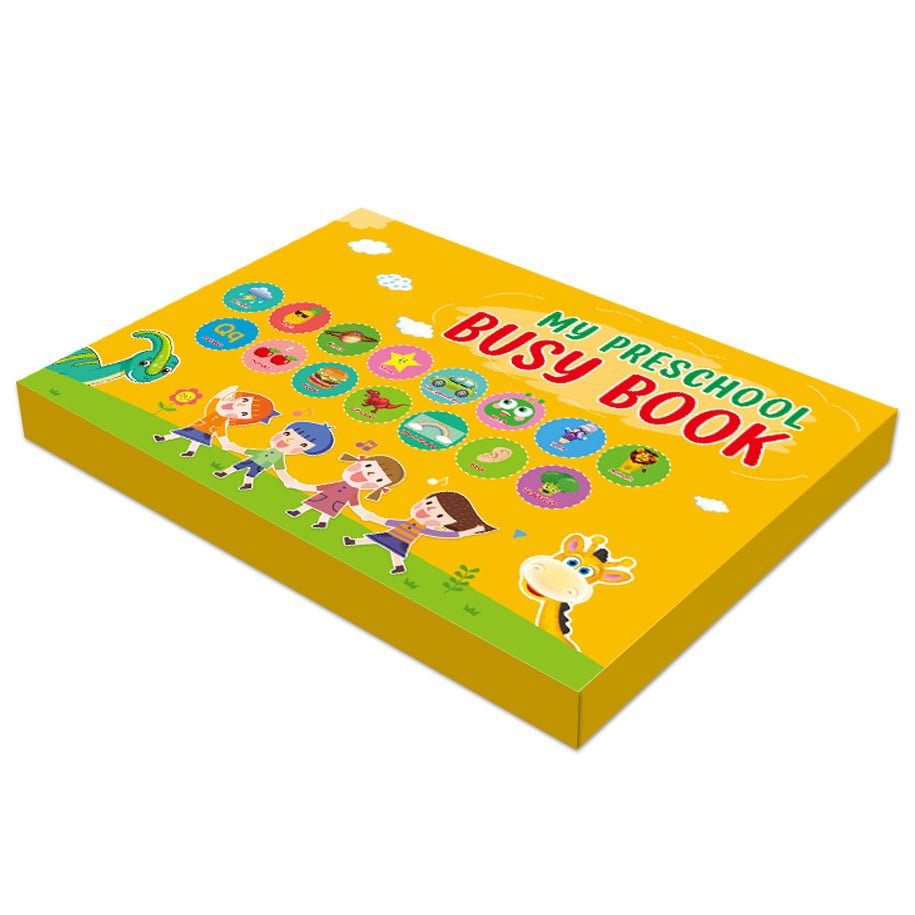 Set educativ Montessori, carte activitati prescolare, pentru copii, autocolante, markere, 3 ani+ - BUZ.RO