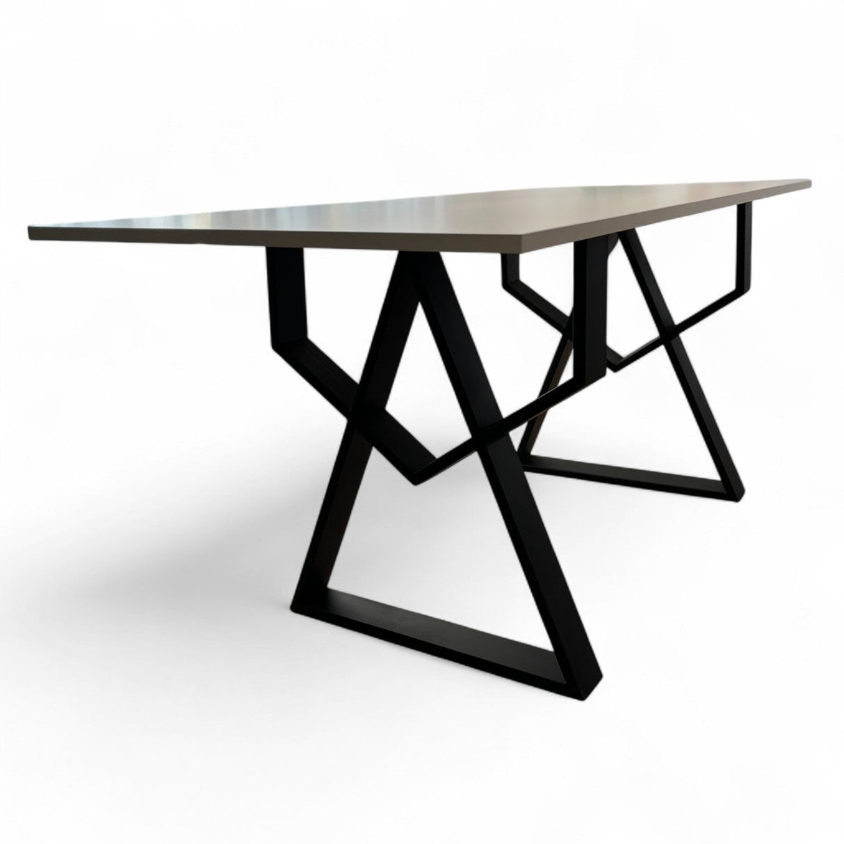 Set masa cu scaune bucatarie, dining, living, sufragerie, blat din pal cu picioare metalice, scaune husa catifea gri, 4 persoane, Alina - BUZ.RO