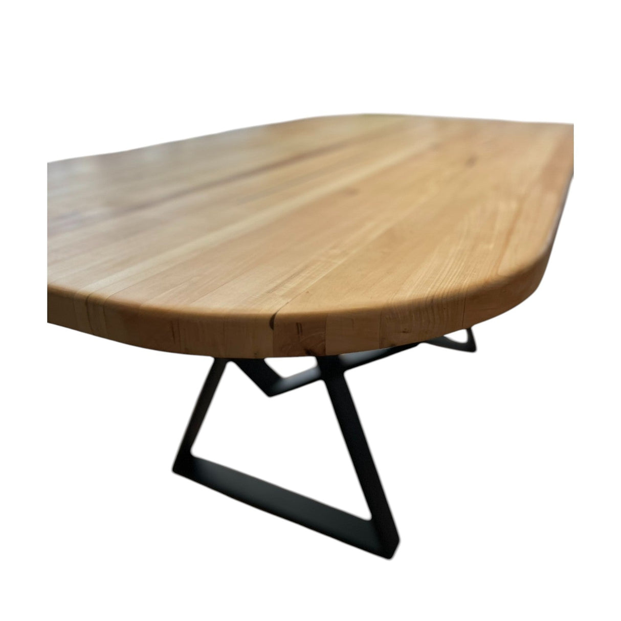 Set masa cu scaune bucatarie, dining,living, sufragerie, blat oval, din lemn masiv cu picioare metalice moderne,scaune gri, 6 persoane, set Cornelia - BUZ.RO