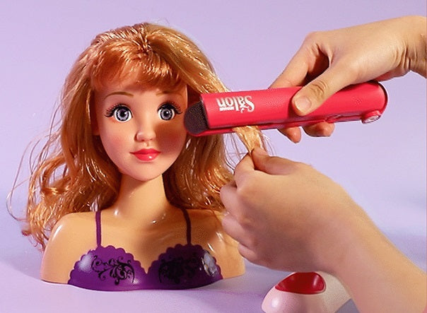 Set salon de coafura pentru copii ,unelte de ondulat, indreptat parul, 5 piese