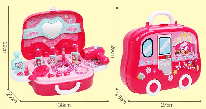 Trusa de machiaj jucarie pentru fetite , 17 piese