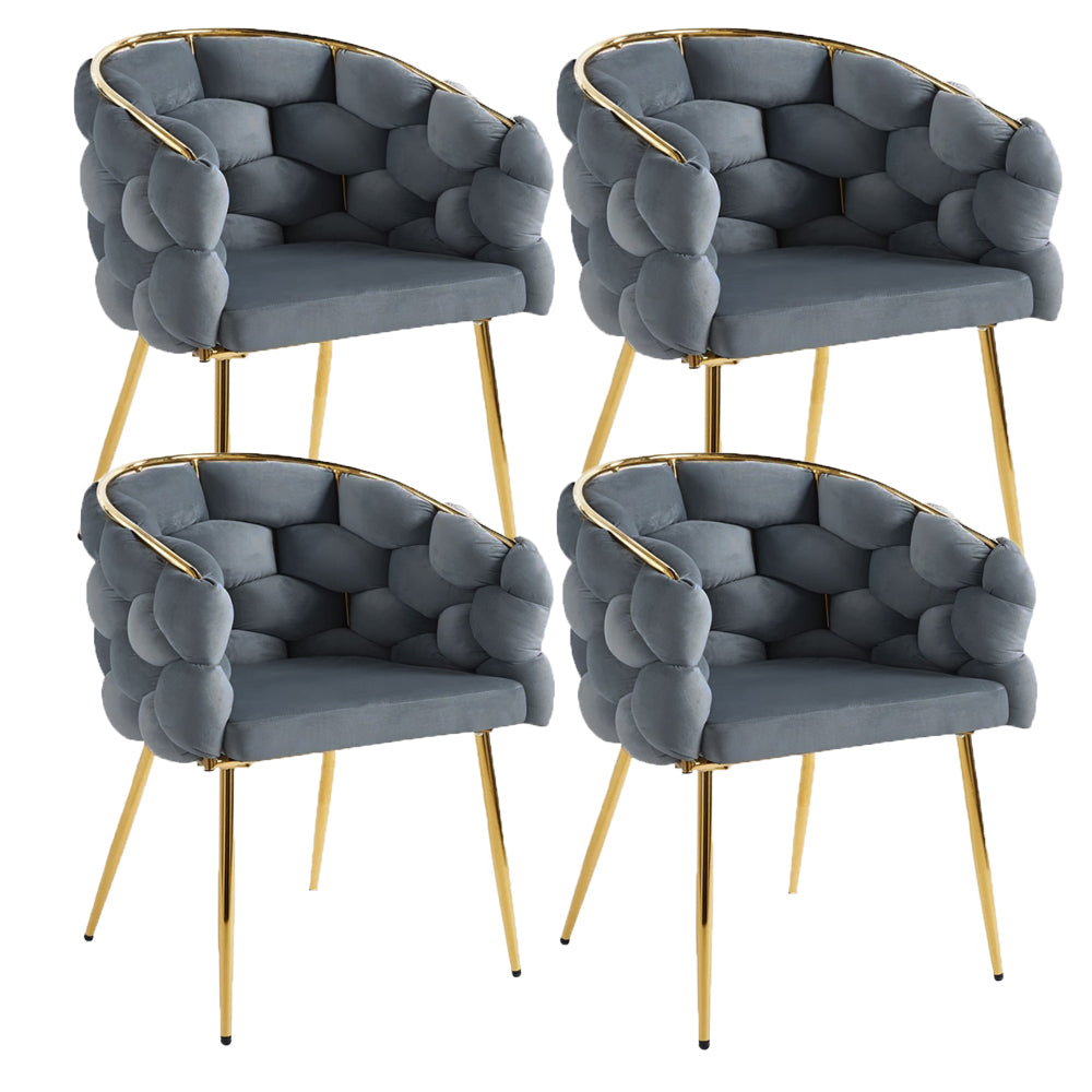 Set scaune bucatarie/living/dinning, cu picioare metalice, husa catifea